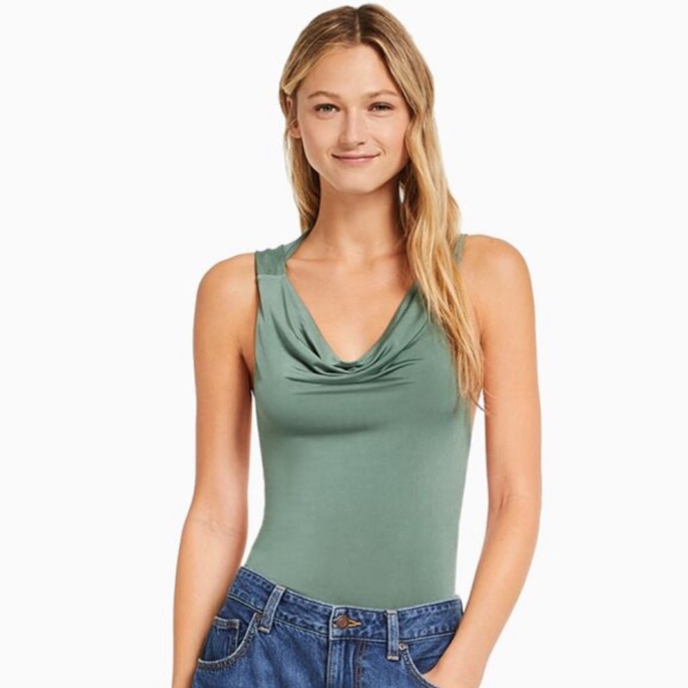 Bershka Sleeveless Bodysuit with Hood